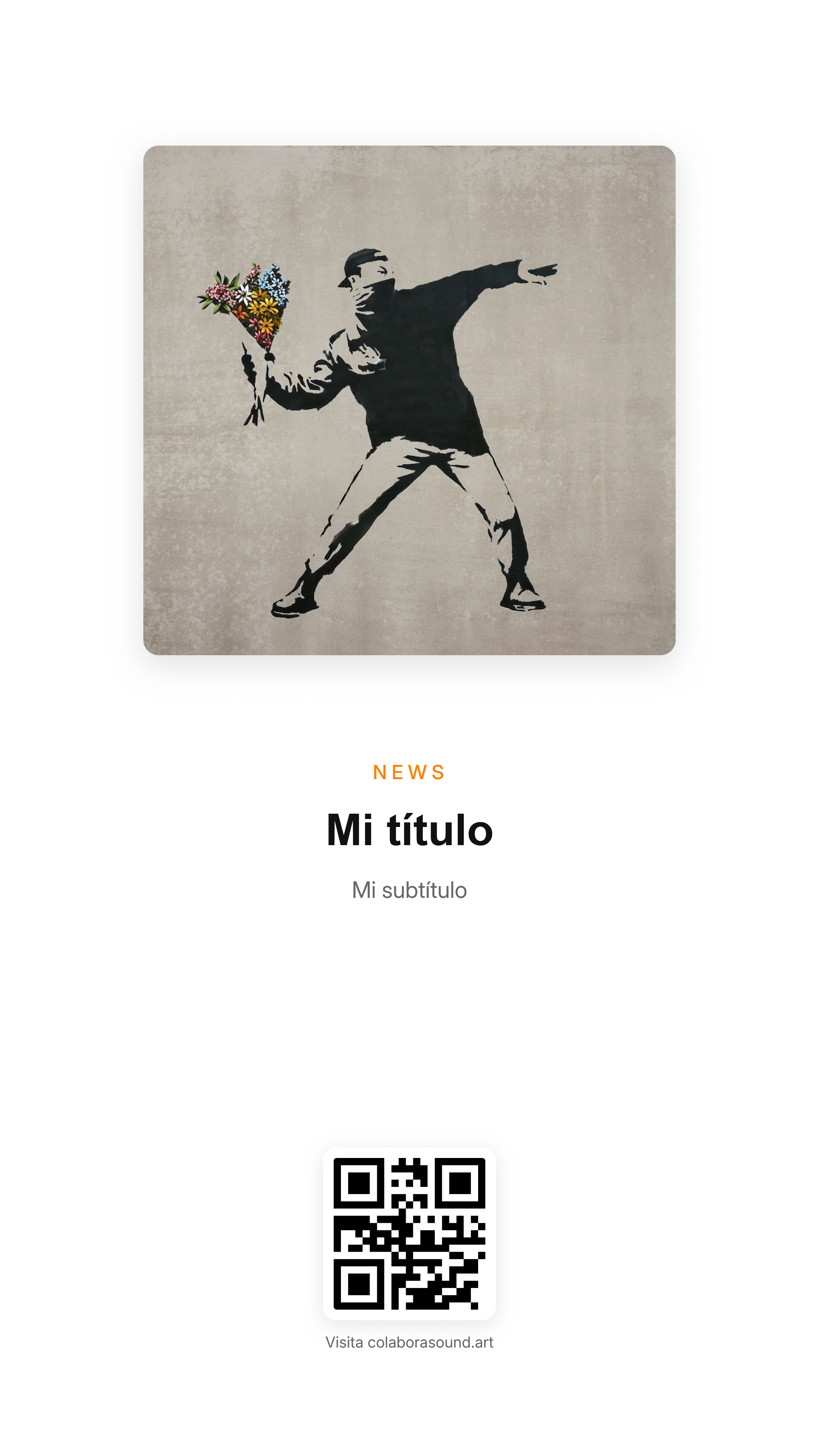 Poster visual generado desde perfil creativo con enlace directo